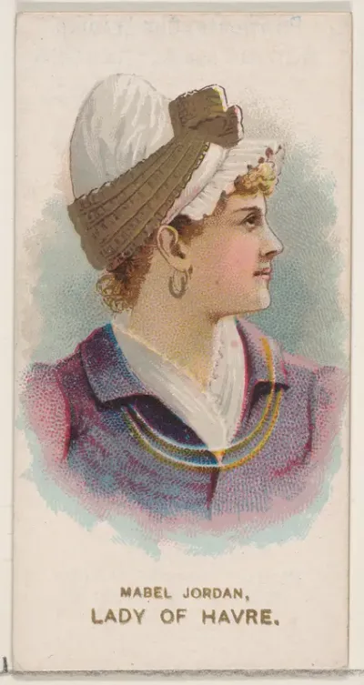 Mabel Jordan Dressed as a Lady of Havre, from the set Actors and Actresses, Second Series (N71) for Duke brand cigarettes