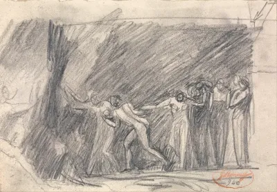 Macbeth at the Witches' Cave   Second Visit, or Canidia and the Youth, or The Opening of the Ark