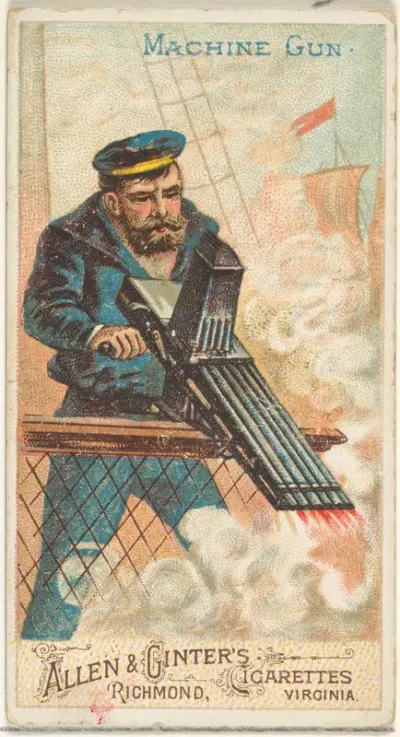 Machine Gun, from the Arms of All Nations series (N3) for Allen & Ginter Cigarettes Brands