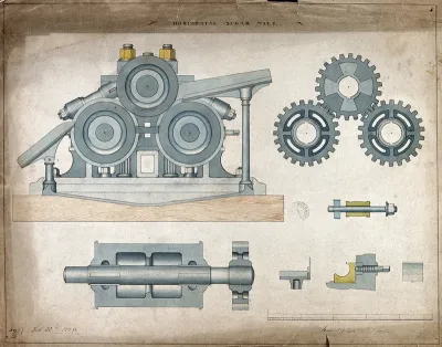 Machinery: a steam-driven sugar mill