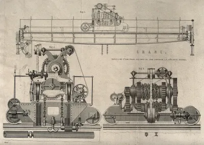 Machines: a steam-driven crane at Woolwich Arsenal