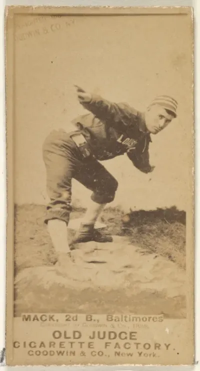 Mack, 2nd Base, Baltimore Orioles, from the Old Judge series (N172) for Old Judge Cigarettes