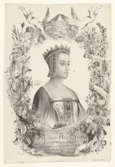 Madame Anne de France, duchesse de Bourbonnoys etc, fille du roy Louys le onziesme, epouse de Pierre deuz duc de Bourbounoys BOYER 411