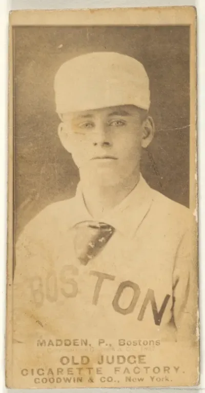 Madden, Pitcher, Boston, from the Old Judge series (N172) for Old Judge Cigarettes
