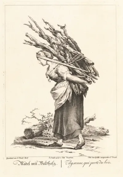 Mädel mit Waldholz (Peasant Girl Carrying Wood)