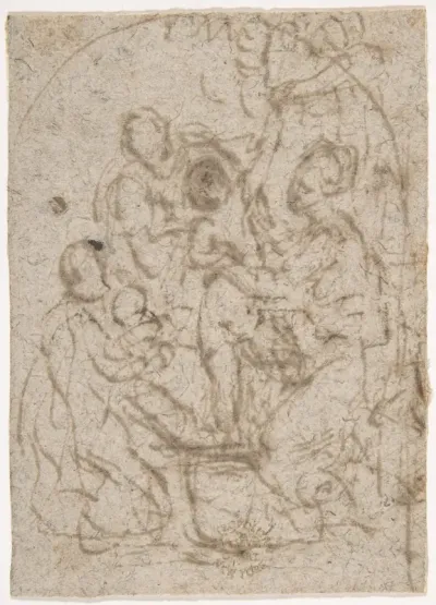 Madonna and a Group of Saints