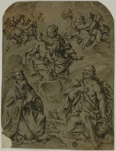 Madonna and Child Adored by Saints Anthony and John the Baptist