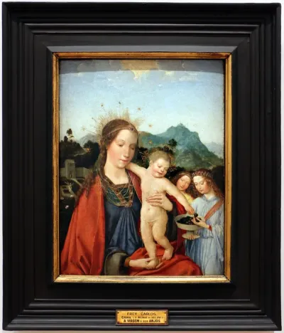 Madonna and child and angel