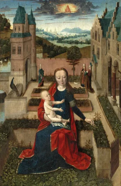 Madonna and Child in a Garden