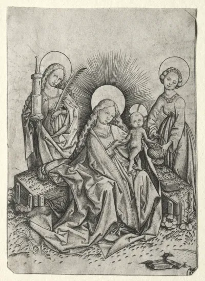 Madonna and Child in a Garden between St. Barbara and st. Dorothy