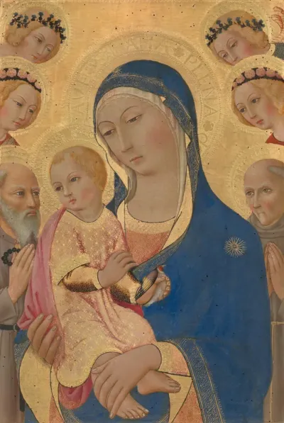 Madonna and Child with Saint Jerome, Saint Bernardino, and Angels