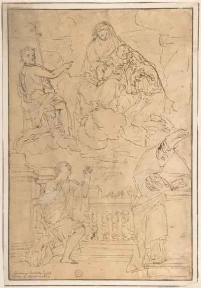 Madonna and Child with Saint John the Baptist and three other Saints