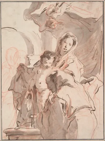 Madonna and Child with Saint
