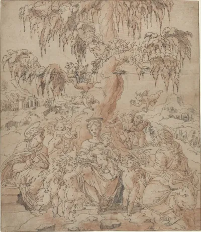 Madonna and Child with Saints John and Luke