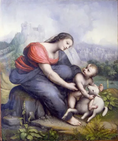 Madonna and Child with the Lamb of God