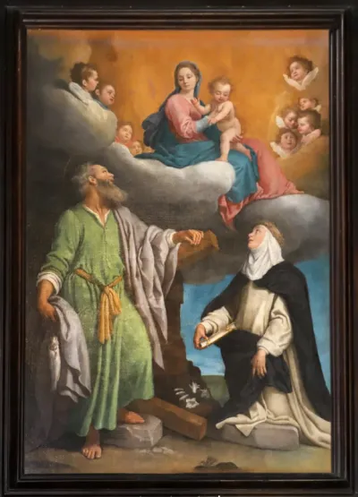 madonna col bambino in gloria tra i ss. andrea e caterina da siena