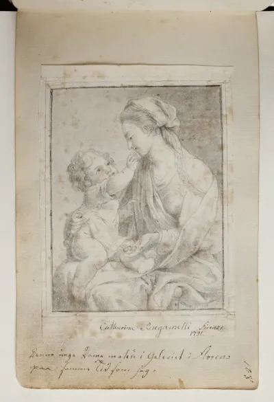 Madonna med barnet, efter værk i Uffizierne