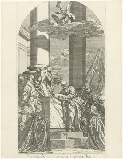 Madonna met het Christuskind voor heiligen