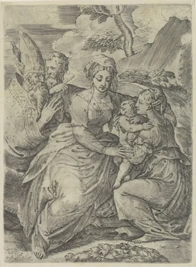 Madonna met kind en heiligen