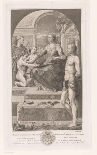 Madonna met Kind, Johannes, Franciscus van Assisi en H. Sebastiaan