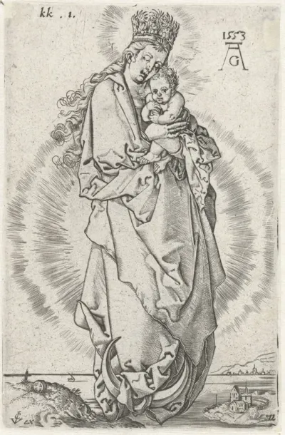 Madonna met kind op de maansikkel