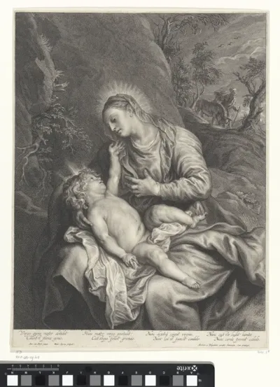 Madonna met kind tijdens de vlucht naar Egypte