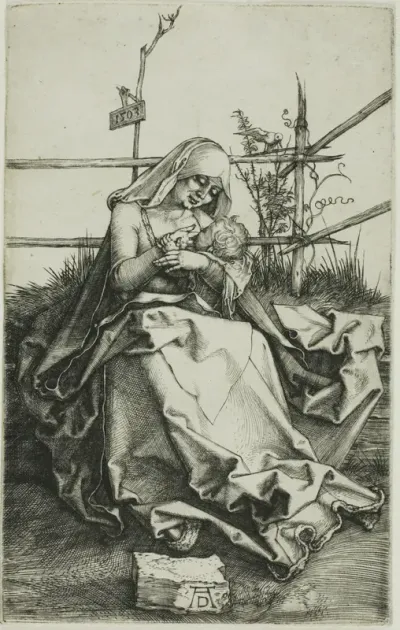 Madonna on a Grassy Bank
