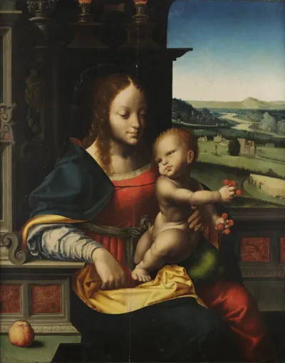 Madonna with Child and fruit