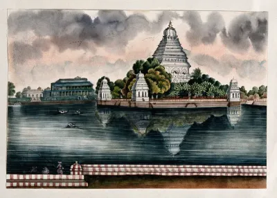 Madurai: a view of the tank and the Judge's house