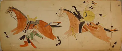 Maffet Ledger: Two Indians with horses