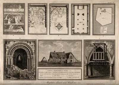 Magdalen Hospital and Chapel, Winchester, Hampshire: with design and architectural sketches