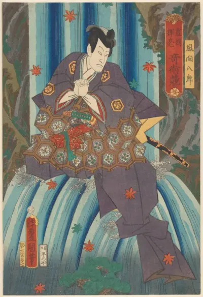 Magiër Kazama Hachirô in een waterval