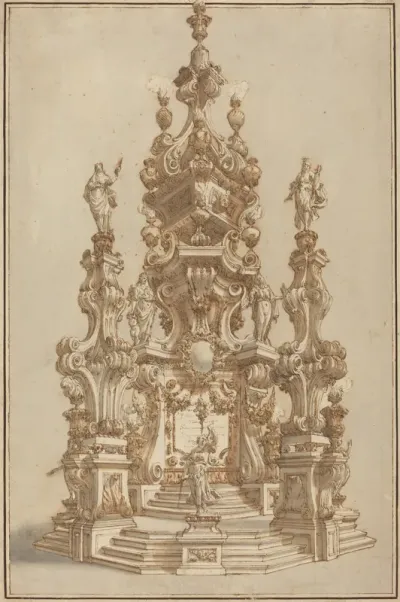 Magnificent Catafalque for a Deceased Noble