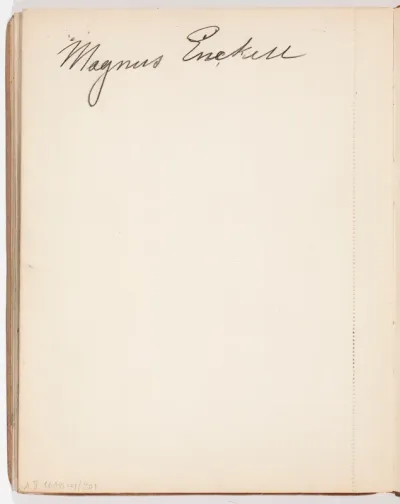 Magnus Enckell, kirjoitus
