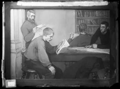 Magnus Enckell: "Lukusali" vuodelta 1899
