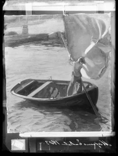 Magnus Enckell: "Poika ja purje" vuodelta 1902