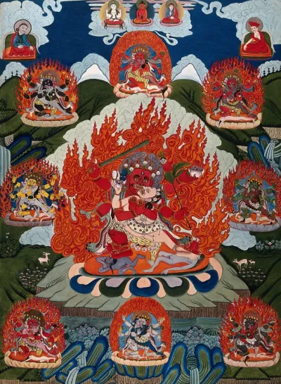 Mahakala with his Shakti