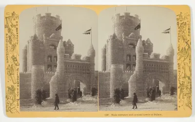 Main entrance and central tower of Palace, No. 1560 from the series "St. Paul Ice Carnival"