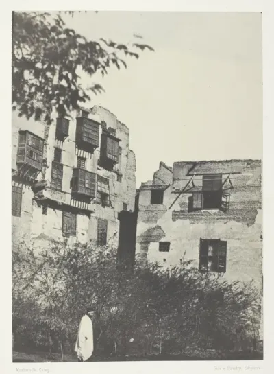 Maison et Jardin dans le Quartier Frank, Le Kaire, plate 3 from the album "Egypte, Nubie, Palestine et Syrie" (1852)