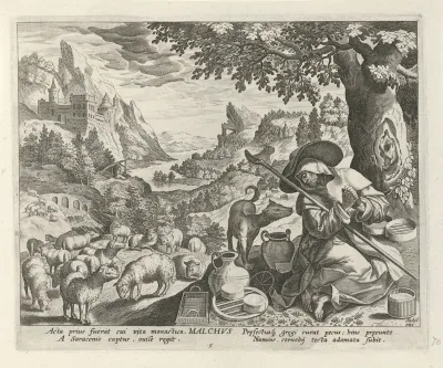 Malchus van Chalcis als kluizenaar