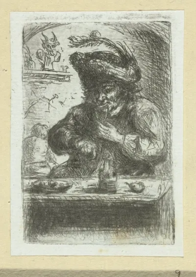 Man aan de eettafel