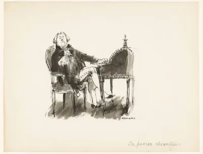 Man achter een bureau