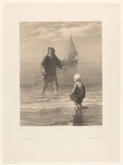 Man and Child at the Beach
