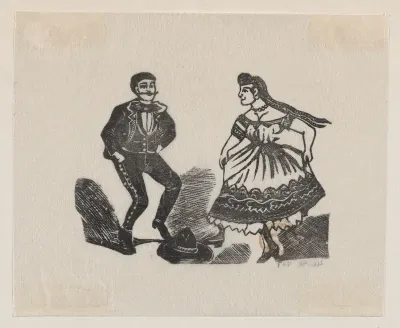 Man and woman dancing