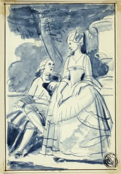 Man and Woman in 18th Century Dress