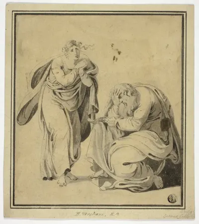 Man and Woman in Attitudes of Distress