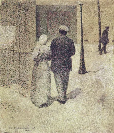 Man and woman in the street