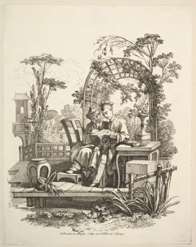 Man and Woman Reading