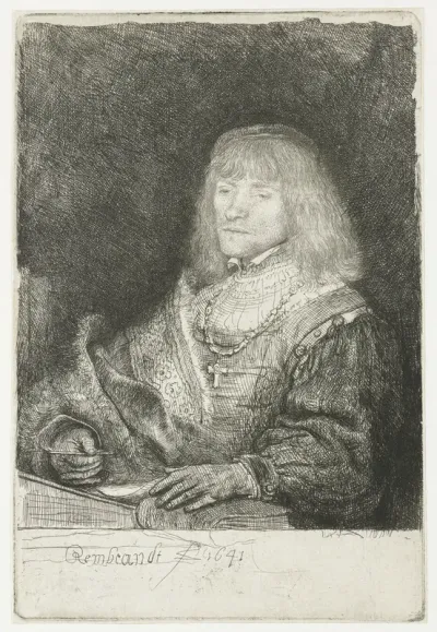 Man at a Desk, Wearing a Cross and Chain