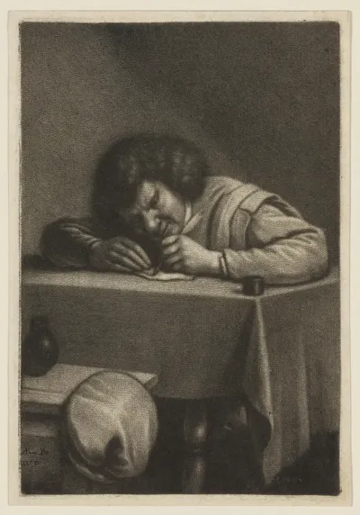 Man at a Table Writing